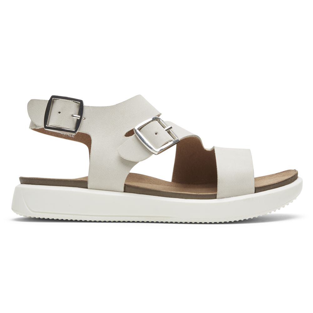 Rockport Canada Kells Bay Asymmetrical - Womens Sandals White (OSV254918)